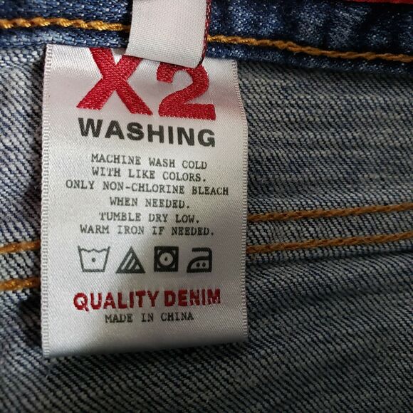 X2 Womens Jeans Size 6 Long Slim W10 Low Rise Boot Cut Dark Wash Stretch - Picture 10 of 11